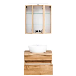 Badmöbel Sets*Pharao24 Gäste WC Set Holzoptik Kropenia