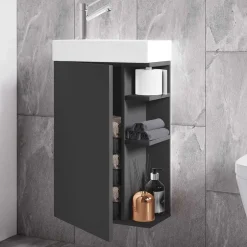 Pharao24 Gästewaschtisch hängend Dam> Waschbeckenunterschränke|Bad Unterschränke