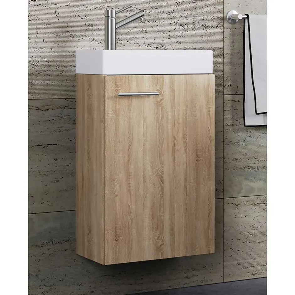 Pharao24 Gästewaschtisch mit Becken Osmin> Waschbeckenunterschränke|Bad Unterschränke