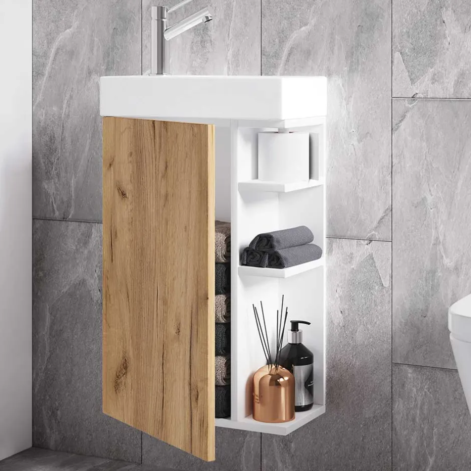 Pharao24 Gästewaschtisch mit Becken Eastline> Badezimmerschränke|Waschbeckenunterschränke