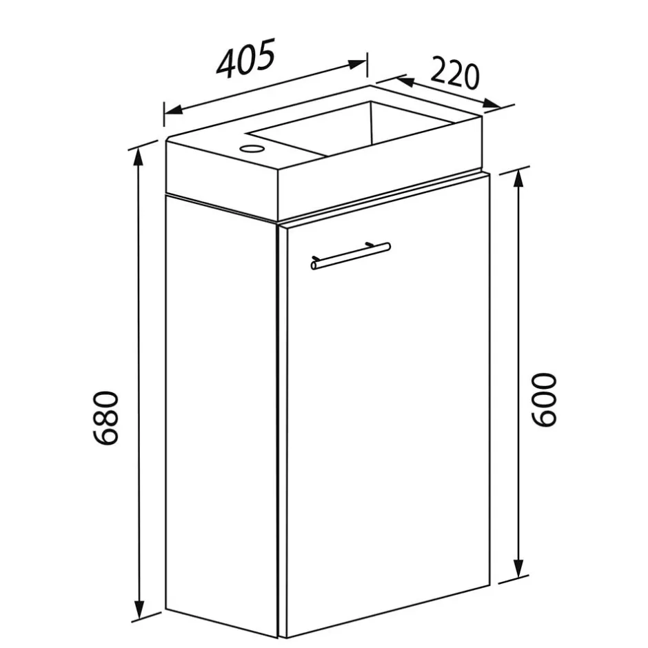 Pharao24 Gästewaschtisch weiß Luenza> Waschbeckenunterschränke|Bad Unterschränke