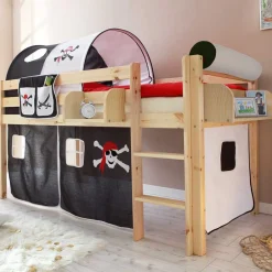 Pharao24 Halbhochbett Split>Kinder Piratenbett|Kinderhochbetten