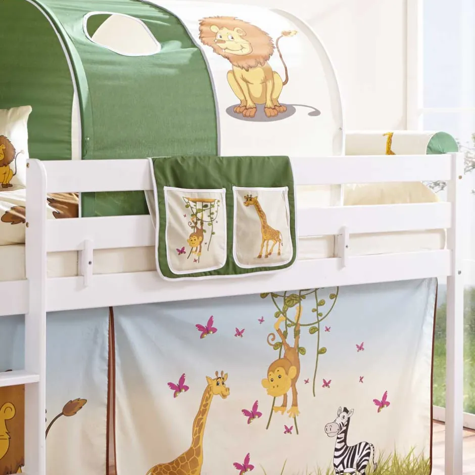 Kinderhochbetten|Kinderbetten*Pharao24 Halbhohes Kinderbett Zavatraos