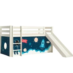 Kinderhochbetten|Kinderbetten*Pharao24 Halbhohes Rutschenbett Lemonico