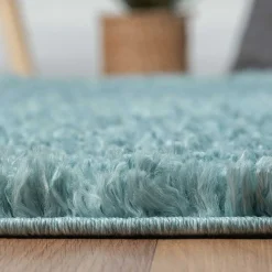 Teppiche*Pharao24 Hellblauer Hochflor Teppich Kairawan