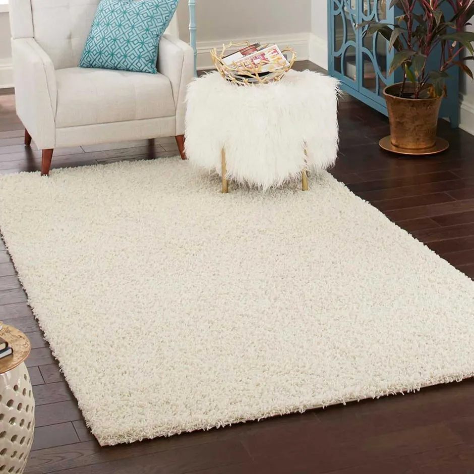 Pharao24 Heller Shaggy Teppich Montnerano> Teppiche