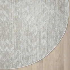 Pharao24 Heller Teppich rund Semanca><noscript><img width=