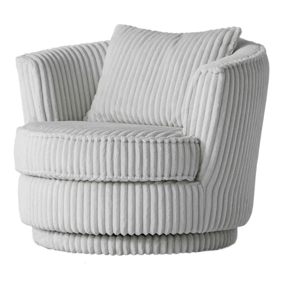 Pharao24 Hellgrauer Drehsessel Mirabal> Wohnzimmer Sessel