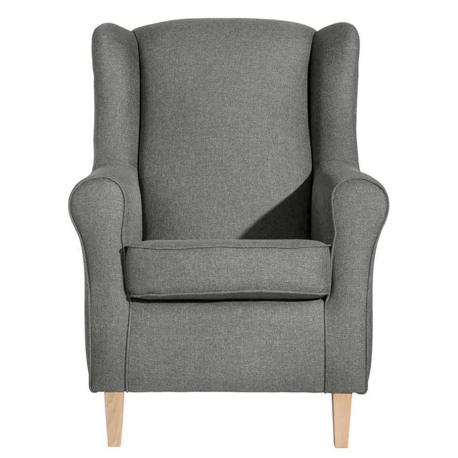 Ohrensessel|Relaxsessel*Pharao24 Hellgrauer Ohrenbackensessel Zavagossa