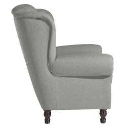 Ohrensessel*Pharao24 Hellgrauer Polstersessel Fanger