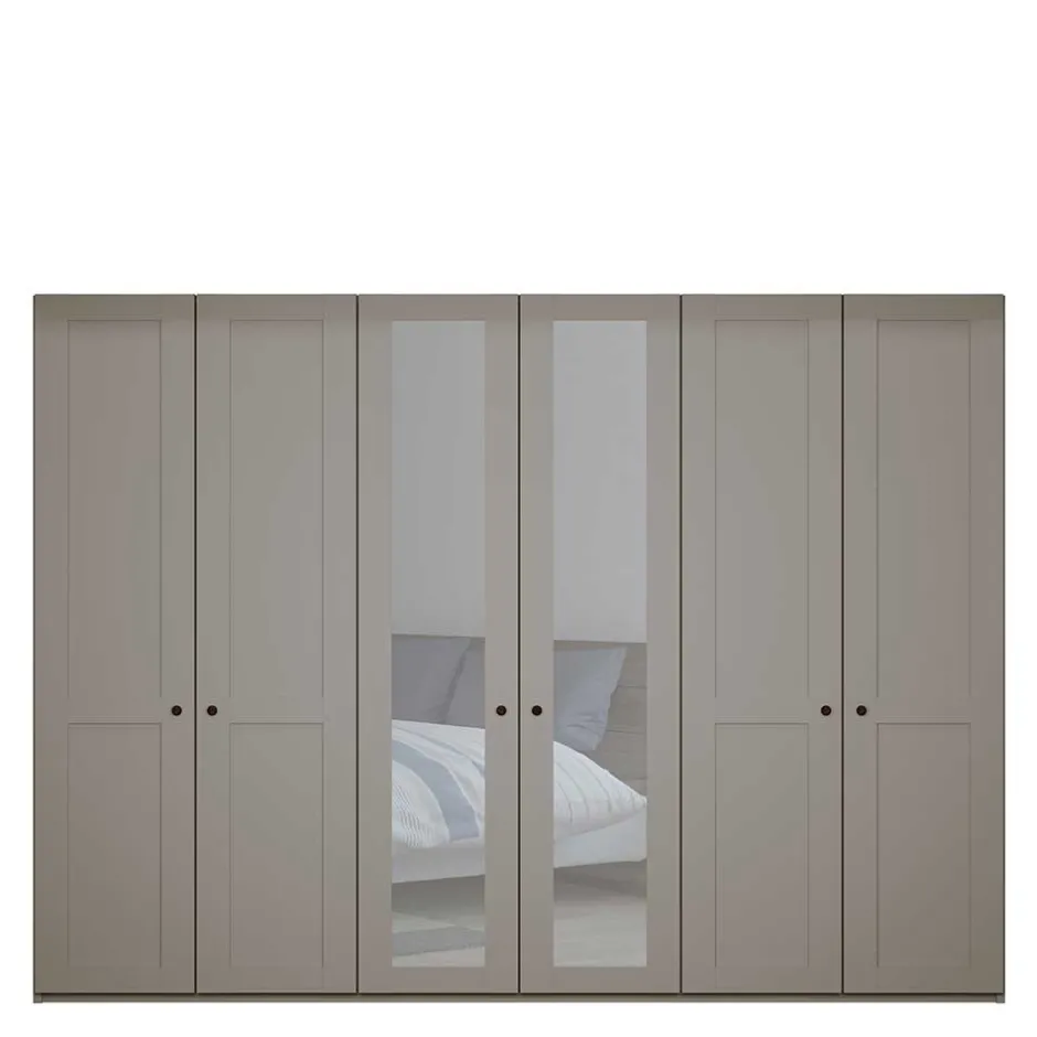 Pharao24 Hellgrauer Schlafzimmerschrank Saconso> Drehtürenschränke|Kleiderschränke