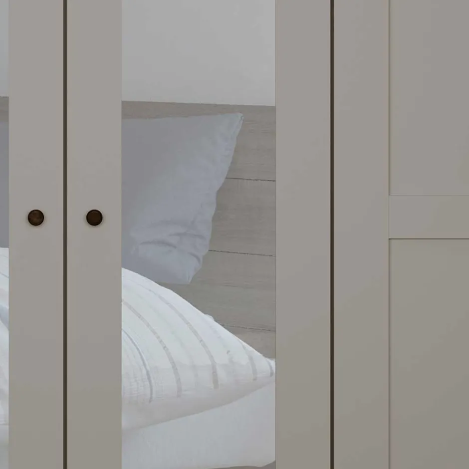 Pharao24 Hellgrauer Schlafzimmerschrank Saconso> Drehtürenschränke|Kleiderschränke