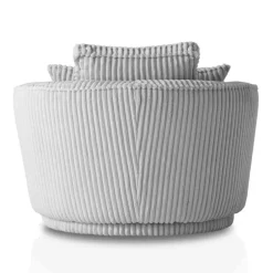 Pharao24 Hellgrauer Sessel mit Hocker Mirabal><noscript><img width=