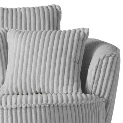 Pharao24 Hellgrauer Sessel mit Hocker Mirabal><noscript><img width=