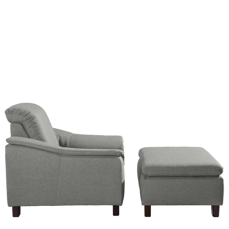 Pharao24 Hellgrauer Sessel Servi> Relaxsessel