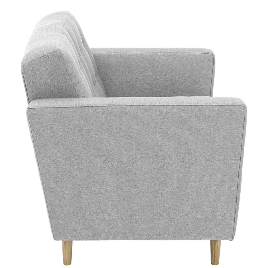 Wohnzimmercouch|2 Sitzer Sofa*Pharao24 Hellgrauer Zweisitzer Mangora