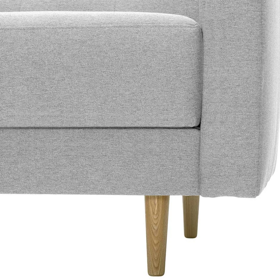 Wohnzimmercouch|2 Sitzer Sofa*Pharao24 Hellgrauer Zweisitzer Mangora