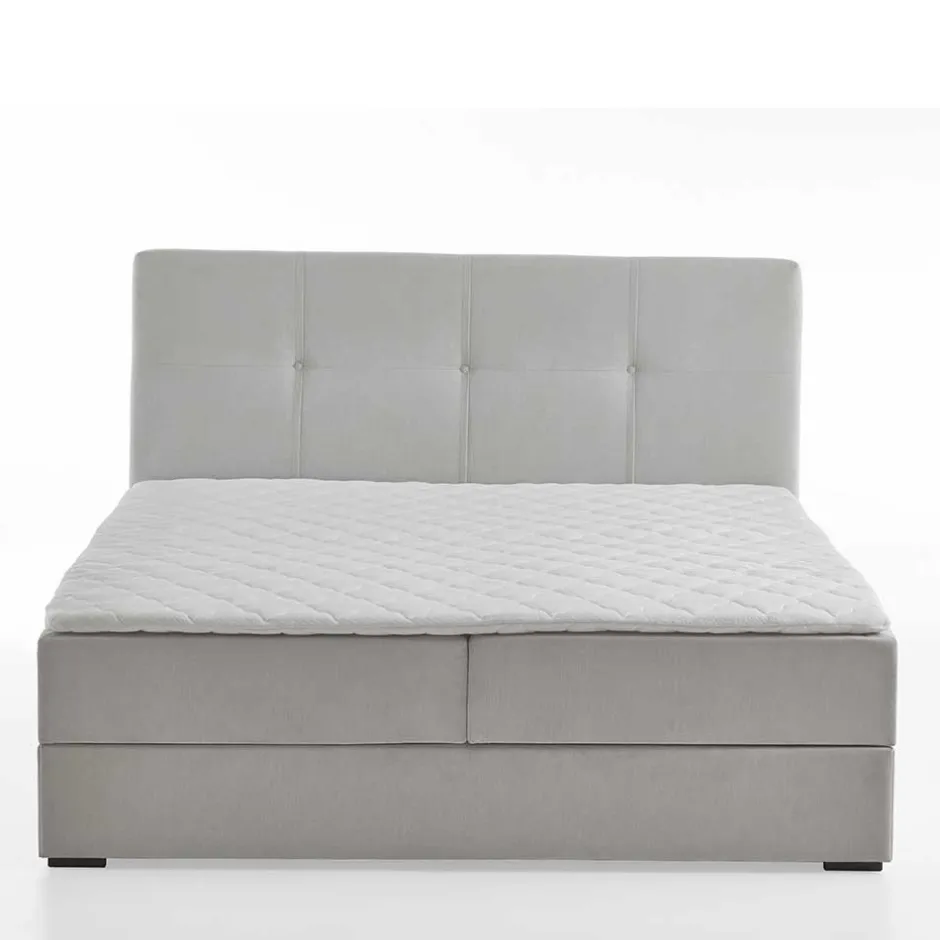 Komfortbetten|Funktionsbetten*Pharao24 Hellgraues Boxbett Angelo