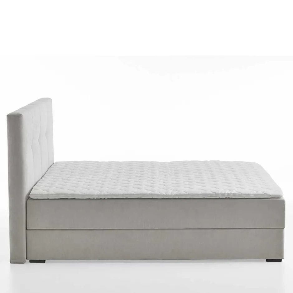 Komfortbetten|Funktionsbetten*Pharao24 Hellgraues Boxbett Angelo