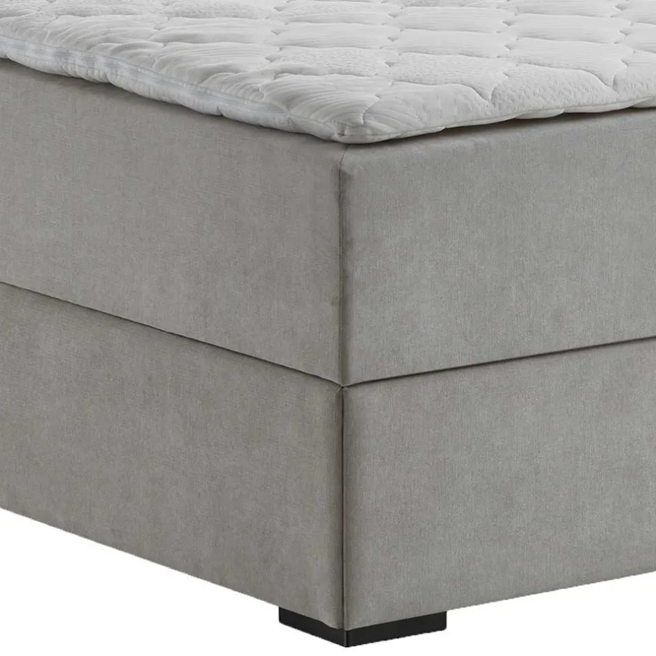 Komfortbetten|Funktionsbetten*Pharao24 Hellgraues Boxbett Angelo