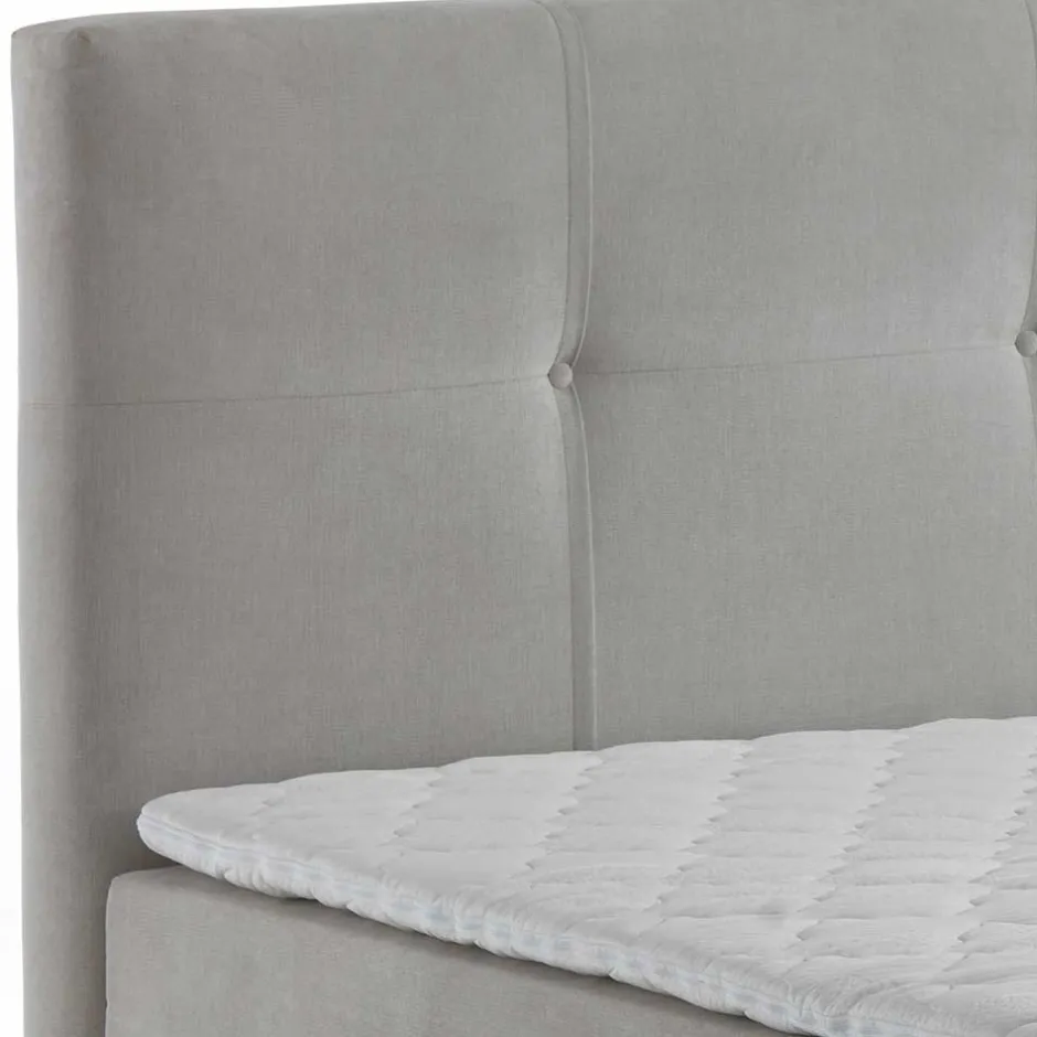 Komfortbetten|Funktionsbetten*Pharao24 Hellgraues Boxbett Angelo