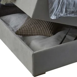 Komfortbetten|Funktionsbetten*Pharao24 Hellgraues Boxbett Angelo