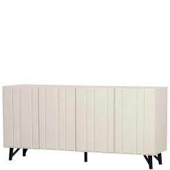 Küchenkommode|Esszimmerkommoden*Pharao24 Hellgraues Sideboard Bosso