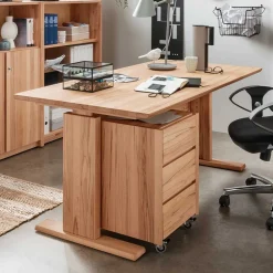 Pharao24 Höhenverstellbarer Schreibtisch Bahos> Schreibtische|Massivholztische