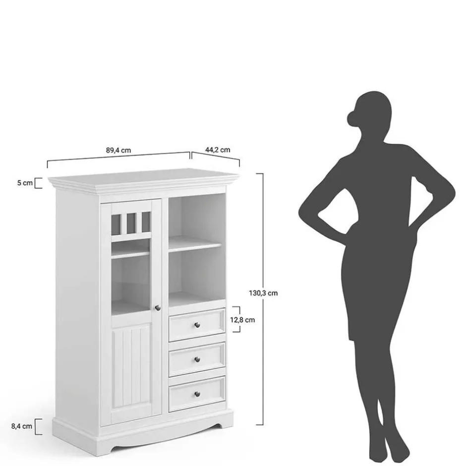 Küchenkommode|Esszimmerkommoden*Pharao24 Highboard Corao