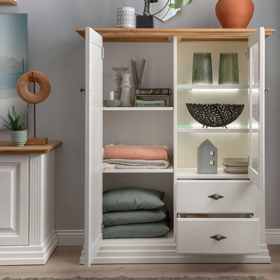 Pharao24 Highboard Greeks> Massivholzmöbel|Wohnzimmerschrank