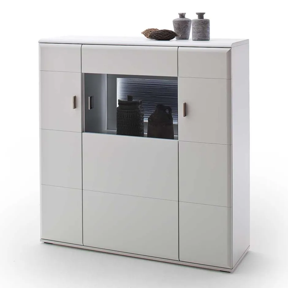 Vitrinenschrank|Wohnzimmervitrinen*Pharao24 Highboard Jelvedo