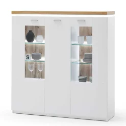 Vitrinenschrank|Wohnzimmervitrinen*Pharao24 Highboard Lovranon