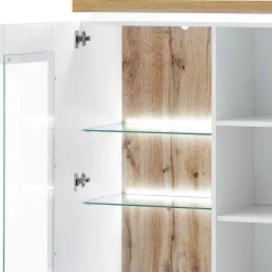 Vitrinenschrank|Wohnzimmervitrinen*Pharao24 Highboard Lovranon