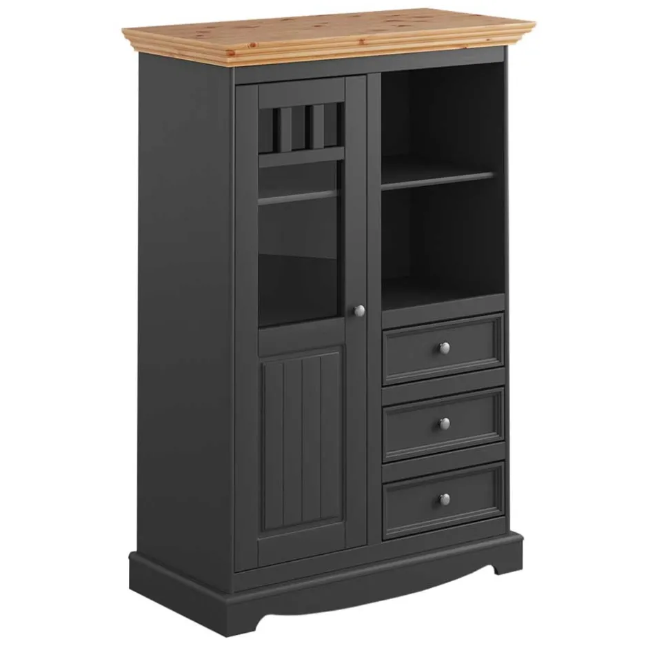 Vitrinenschrank|Stauraumvitrinen*Pharao24 Highboard Lyra