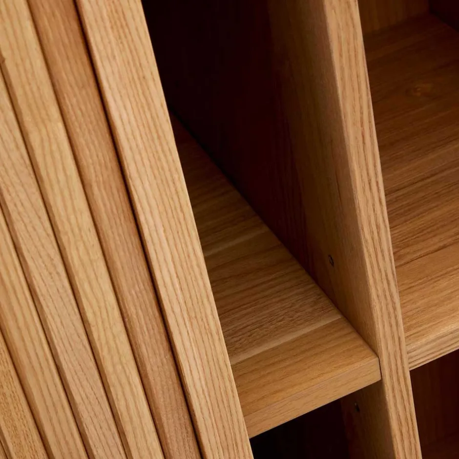 Wohnzimmerschrank|Massivholz Schränke*Pharao24 Highboard Retro Design Titus