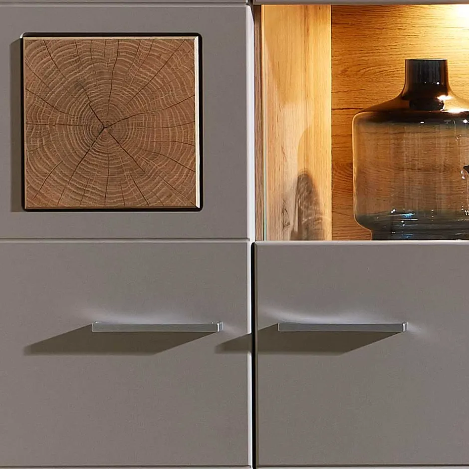 Pharao24 Highboard Vitrine Accadira> Vitrinenschrank|Wohnzimmervitrinen