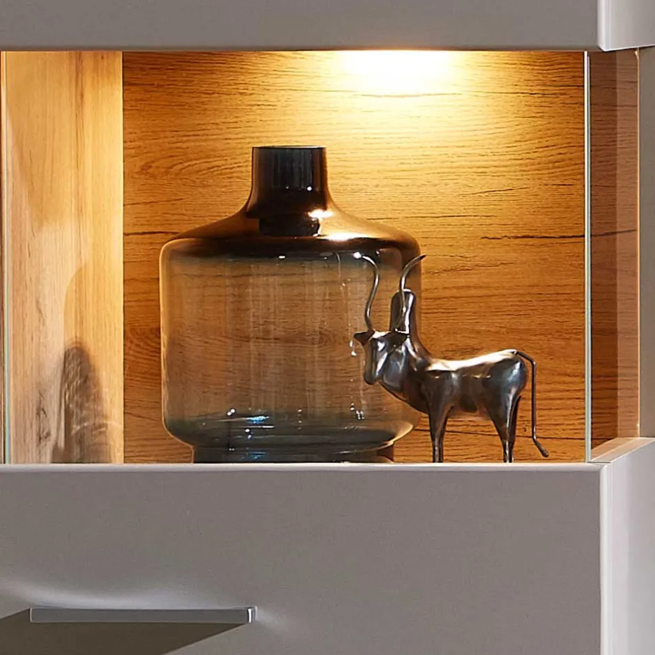 Pharao24 Highboard Vitrine Accadira> Vitrinenschrank|Wohnzimmervitrinen