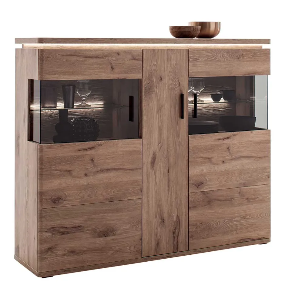 Wohnzimmerkommoden|Wohnzimmerschrank*Pharao24 Highboard Vitrine Irysma