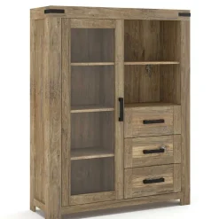 Pharao24 Highboard Vitrine Kofi> Vitrinenschrank|Wohnzimmervitrinen