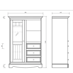 Pharao24 Highboard Vitrine Renero><noscript><img width=