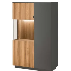 Pharao24 Highboard Vitrine Strong> Wohnzimmerkommoden|Wohnzimmerschrank