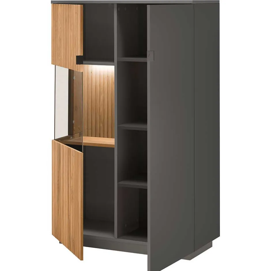 Pharao24 Highboard Vitrine Strong> Wohnzimmerkommoden|Wohnzimmerschrank