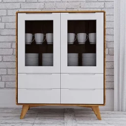 Pharao24 Highboard Vitrine Triancova> Flurkommoden|Stauraumvitrinen