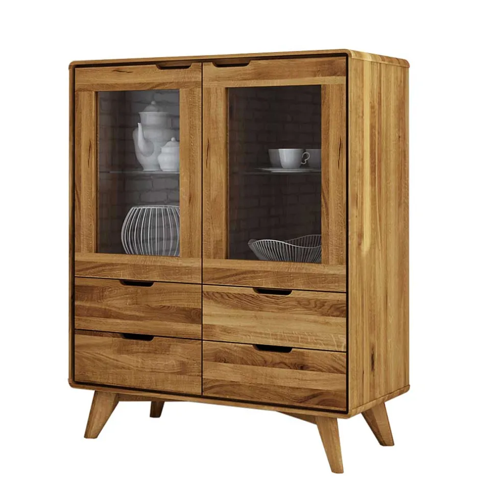 Pharao24 Highboard Vitrine Vinial> Esszimmerschränke|Stauraumvitrinen