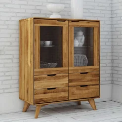 Pharao24 Highboard Vitrine Vinial> Esszimmerschränke|Stauraumvitrinen