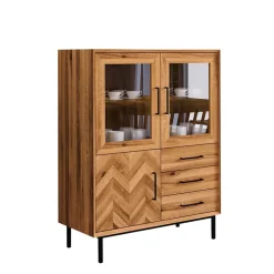 Pharao24 Highboard Vitrine Yalley> Vitrinenschrank|Wohnzimmervitrinen