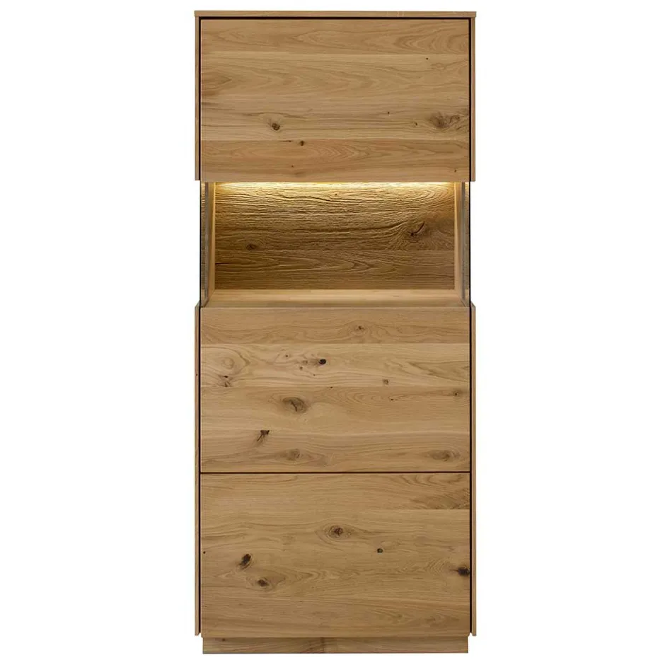 Pharao24 Highboard Wildeiche Klever> Wohnzimmerschrank|Stauraumvitrinen