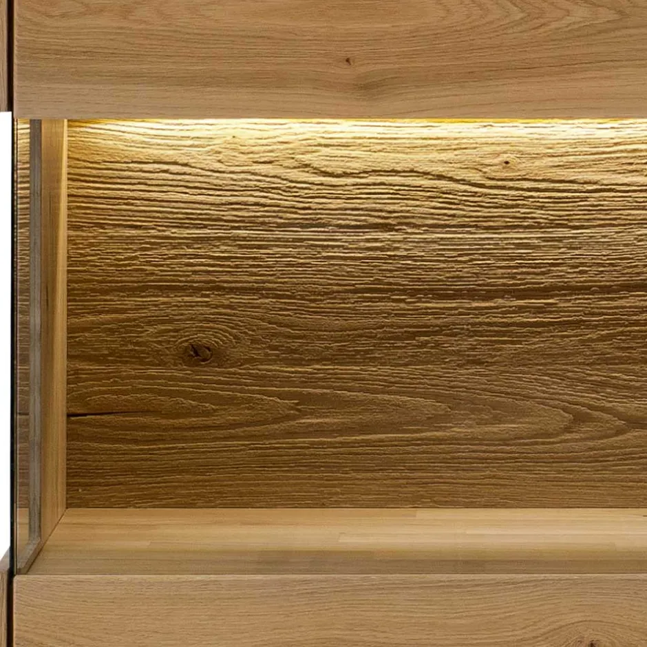 Pharao24 Highboard Wildeiche Klever> Wohnzimmerschrank|Stauraumvitrinen