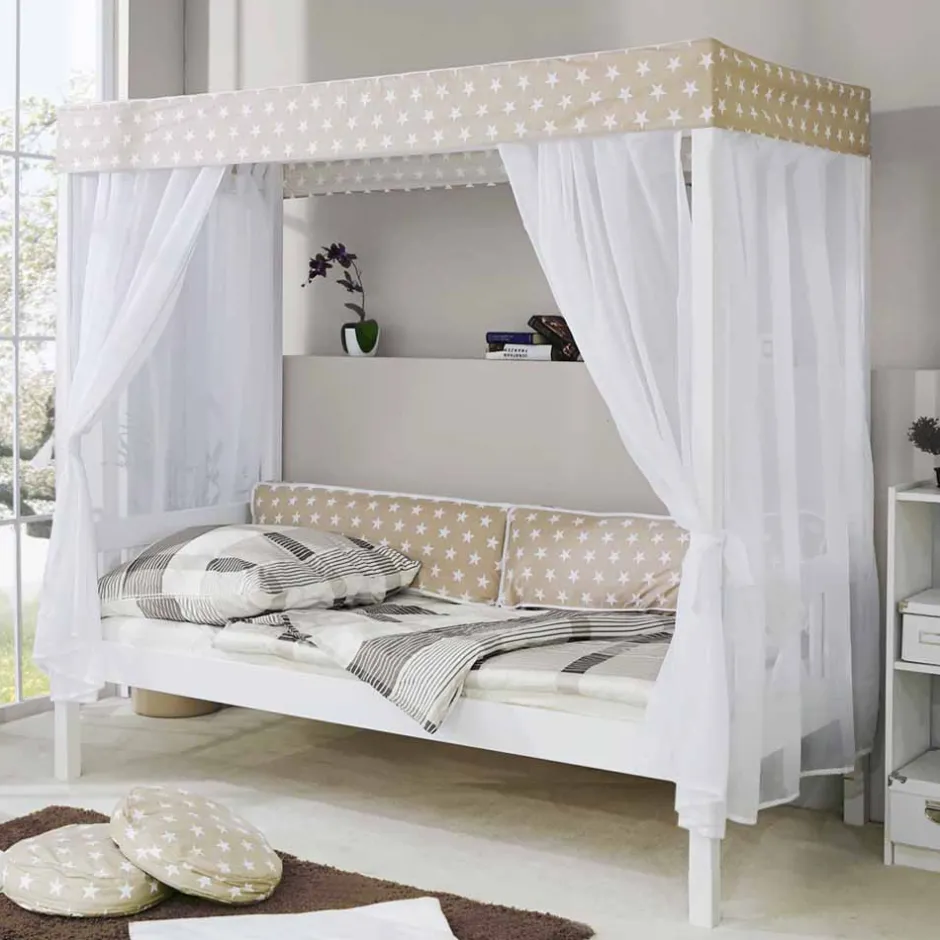 Pharao24 Himmelbett Denima> Funktionsbetten|Schubkastenbetten