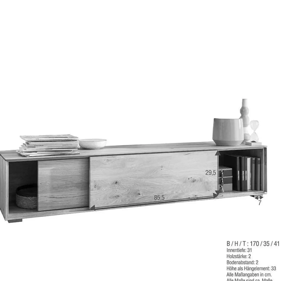 Pharao24 Hängeelement Rennia> Wohnzimmerschrank|Massivholz Schränke